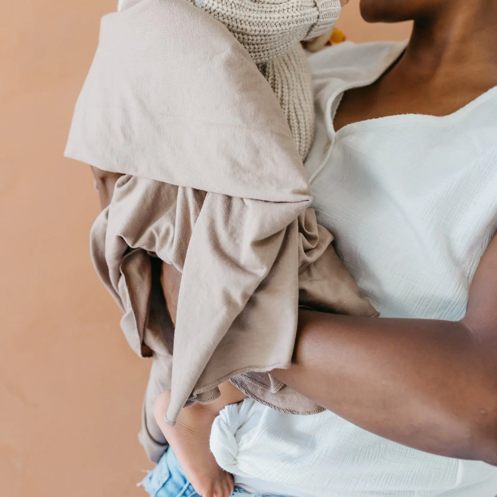 Copper Pearl Knit Swaddle Blanket | Gobi