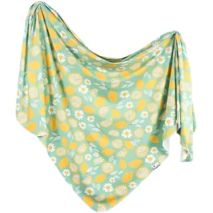 Copper Pearl Knit Swaddle Blanket | Lemon