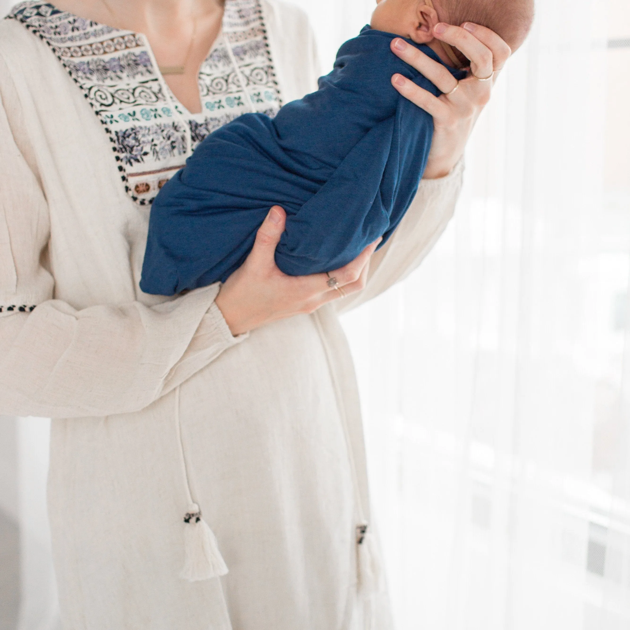 Copper Pearl Knit Swaddle Blanket | River