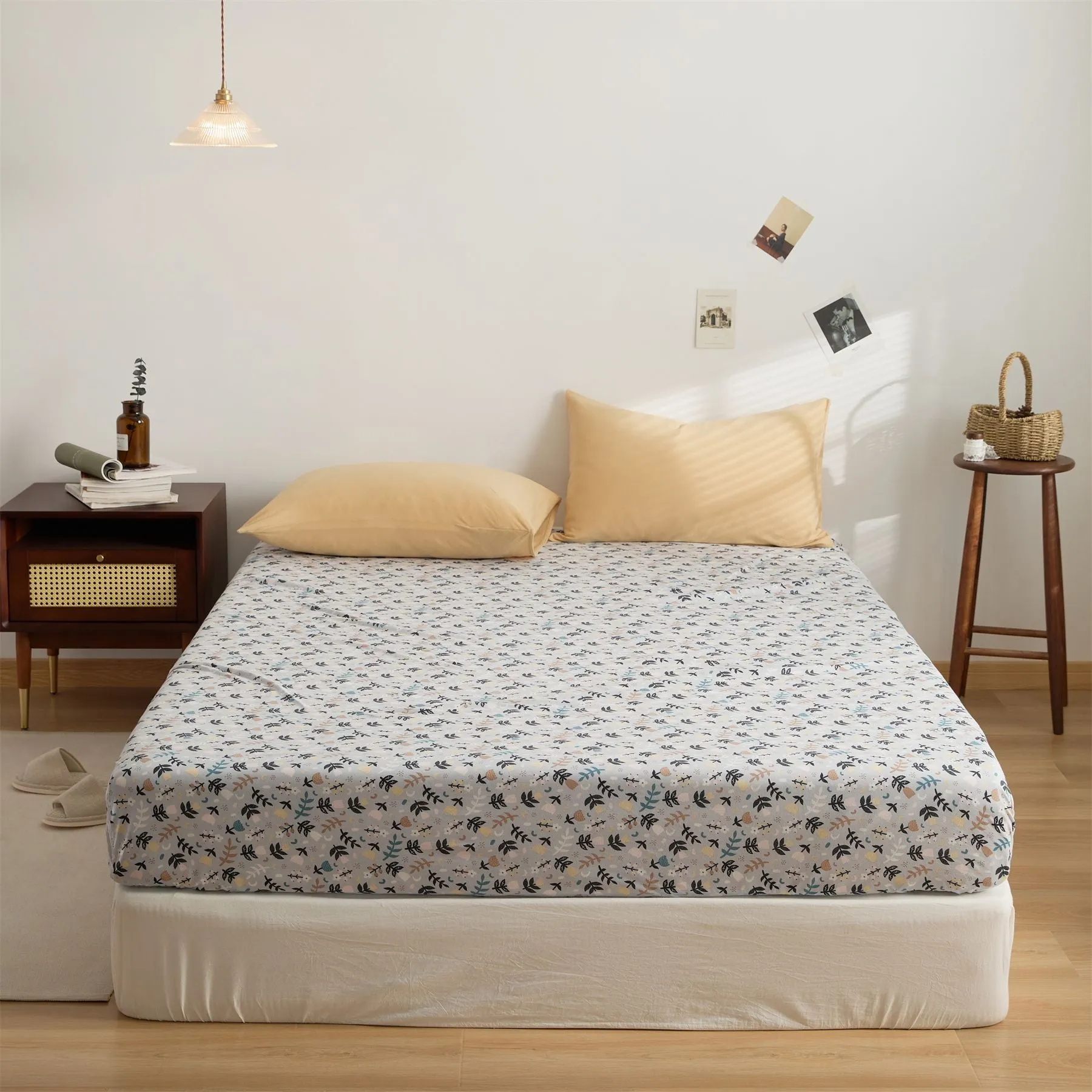 Cotton Floral Fitted Sheet