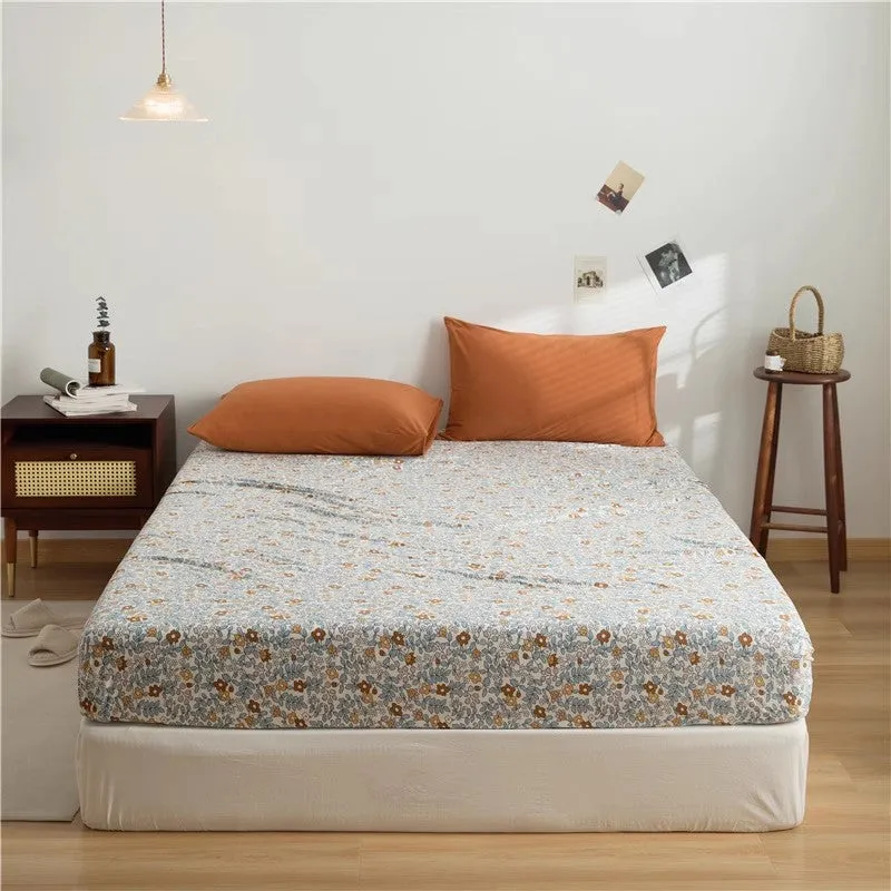Cotton Floral Fitted Sheet
