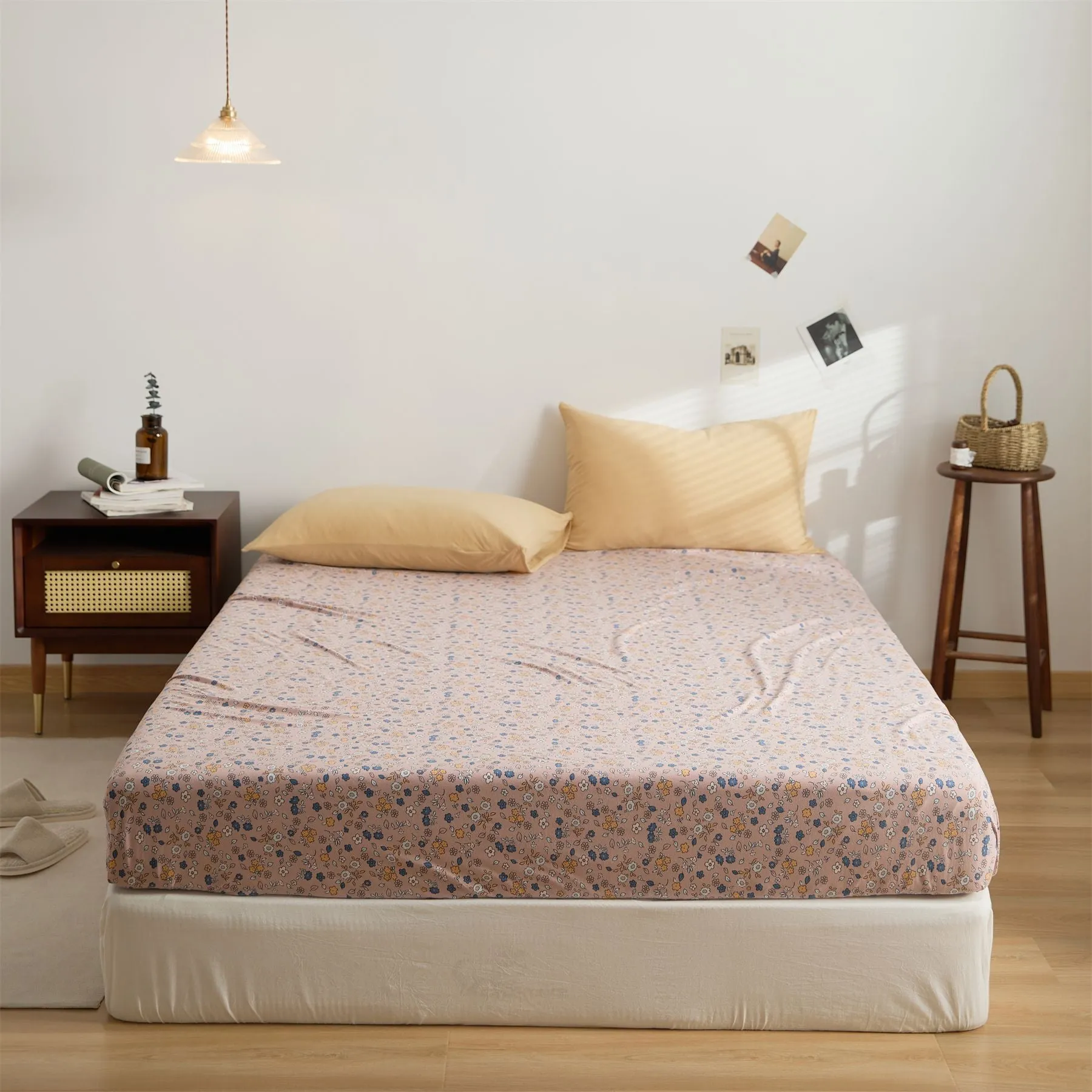 Cotton Floral Fitted Sheet