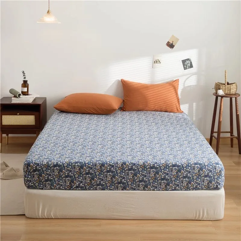 Cotton Floral Fitted Sheet