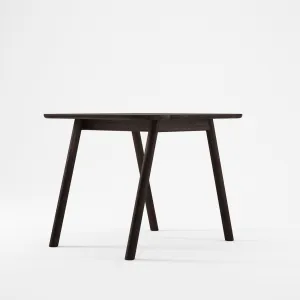 Curbus Square Dining Table - White Ash Dark Stained