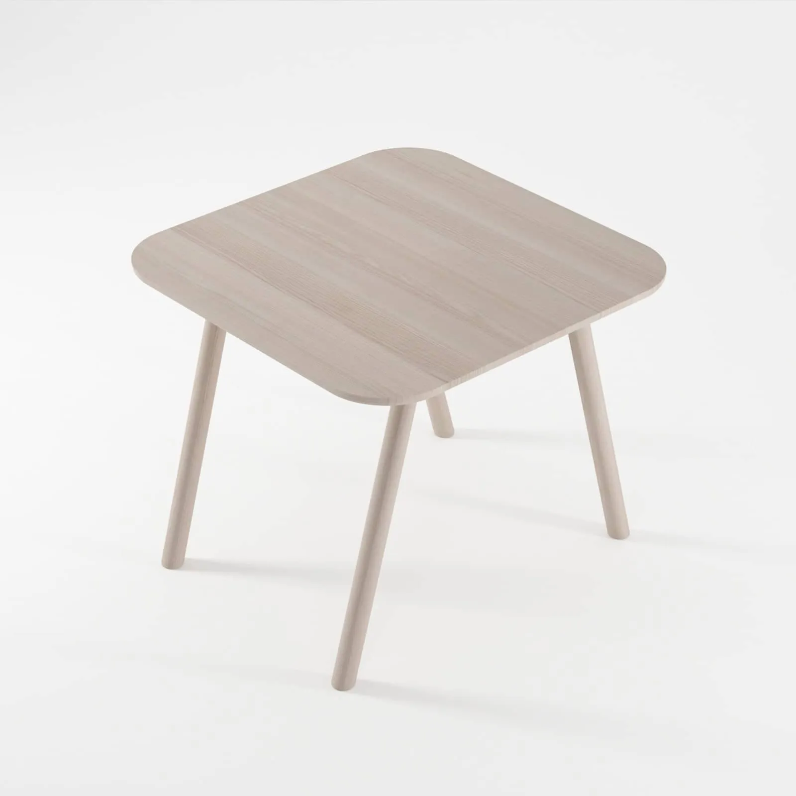 Curbus Square Dining Table - White Ash Dark