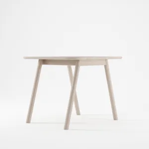 Curbus Square Dining Table - White Ash Dark