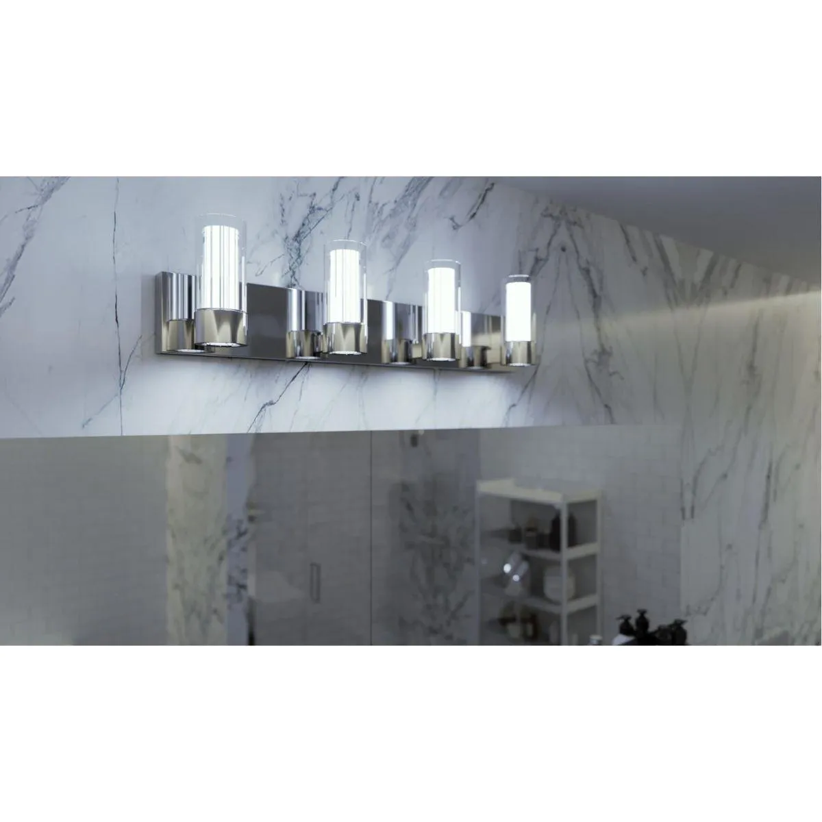 Delphia 27 in. 4 Lights LED Vanity Light Polished Chrome finish