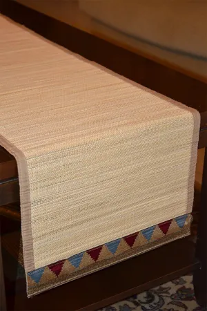 Dharini Bamboo Brocade Runner Medium Natural