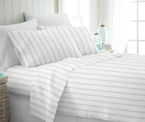 Distressed Line Pattern 4-Piece Sheet Set