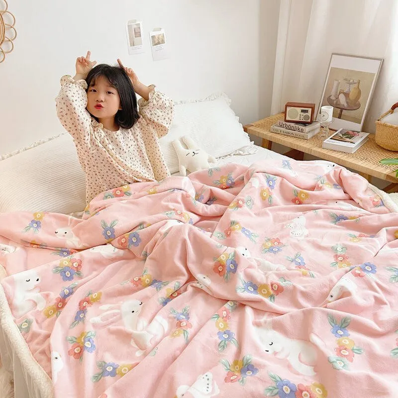 Double Thickened Lamb Fleece Blanket