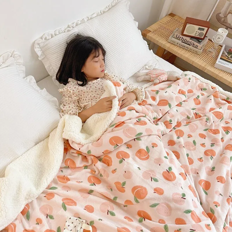 Double Thickened Lamb Fleece Blanket