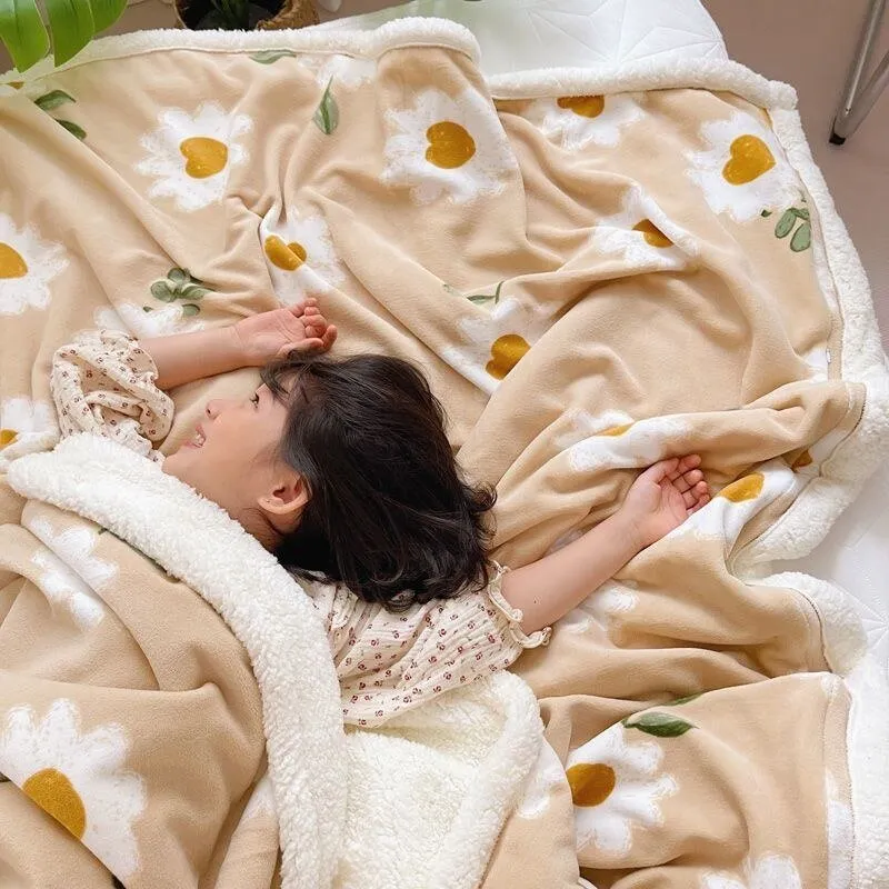 Double Thickened Lamb Fleece Blanket