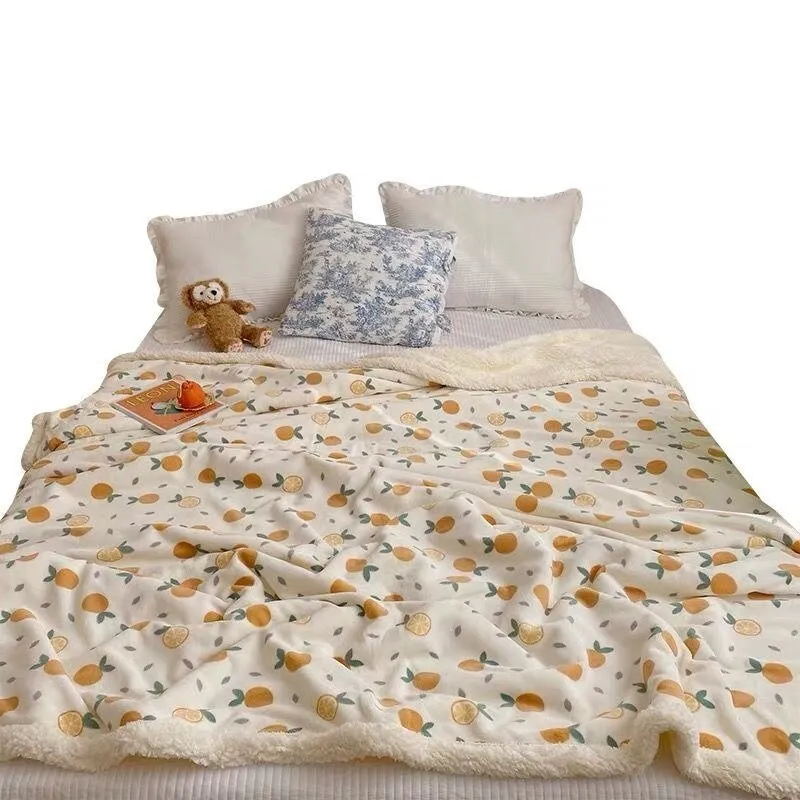 Double Thickened Lamb Fleece Blanket