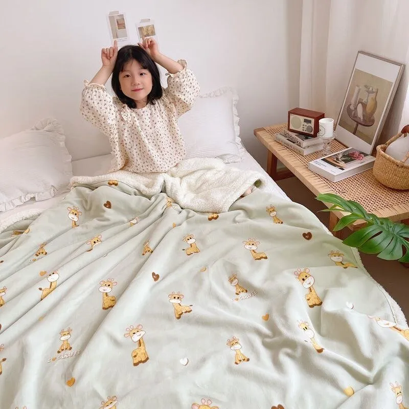 Double Thickened Lamb Fleece Blanket