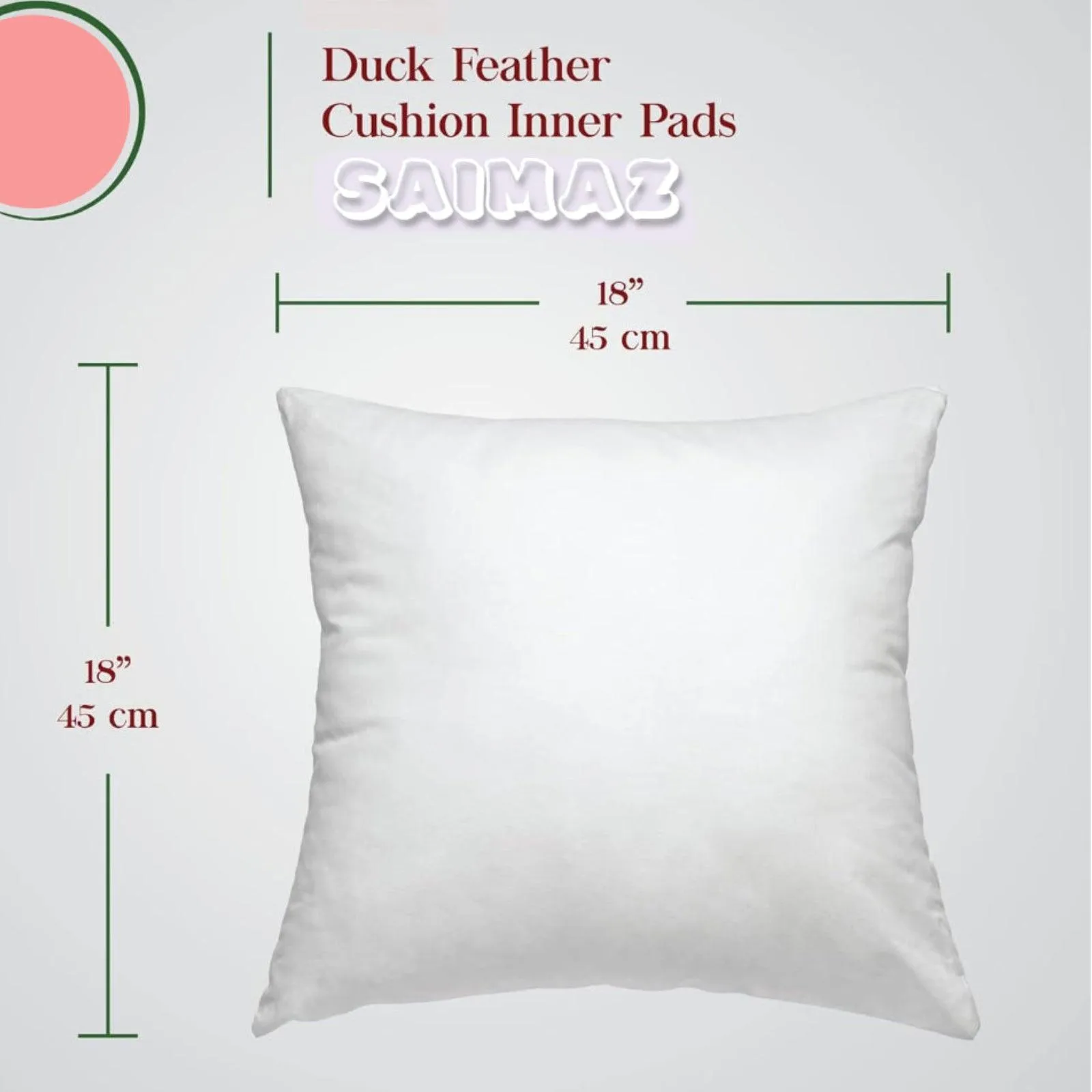 Duck Feather Cushion Stuffer Inners Pads in Cotton Casing