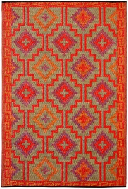 Eco Friendly Outdoor Rug - Mexicana - Red Multi