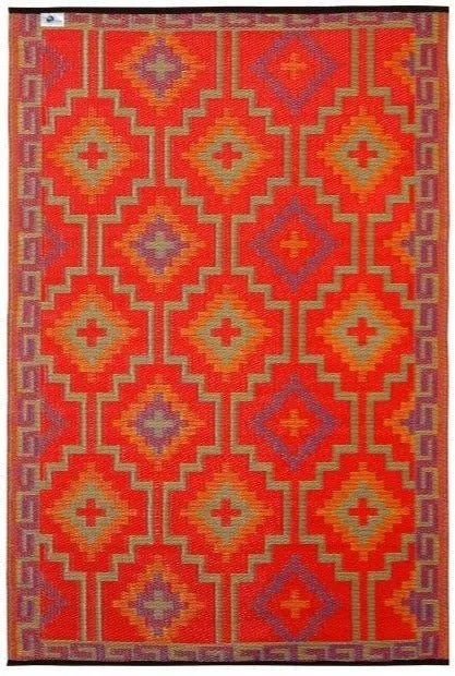 Eco Friendly Outdoor Rug - Mexicana - Red Multi