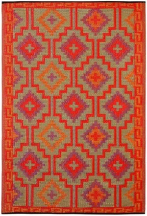 Eco Friendly Outdoor Rug - Mexicana - Red Multi