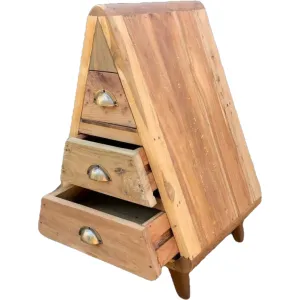 Eco-Friendly Storage Drawers - Recycled Teak Wood Small Chest of Drawers