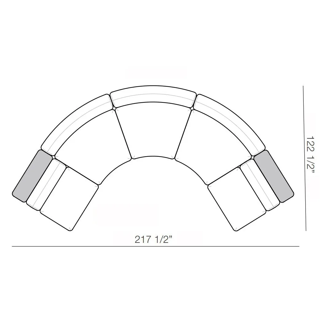 Edo E33 Curved Sofa