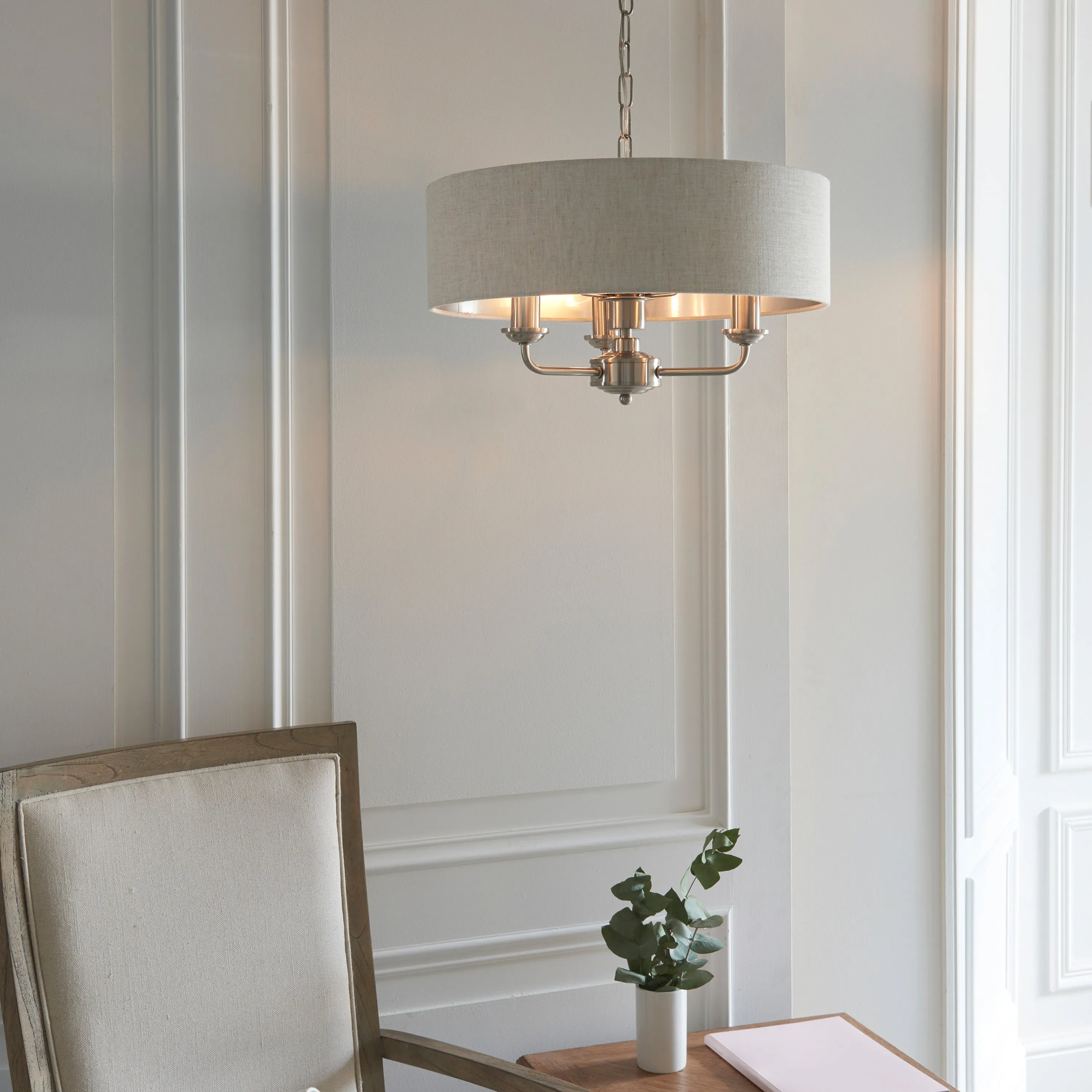 Eleanor Natural Shade Pendant Ceiling Light