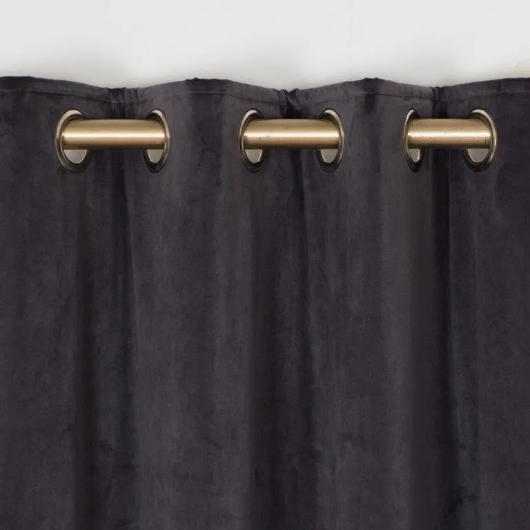 Elegance Curtains Graphite Velvet