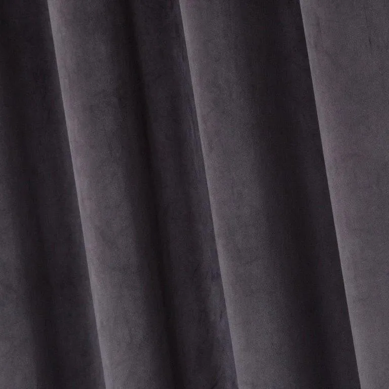 Elegance Curtains Graphite Velvet