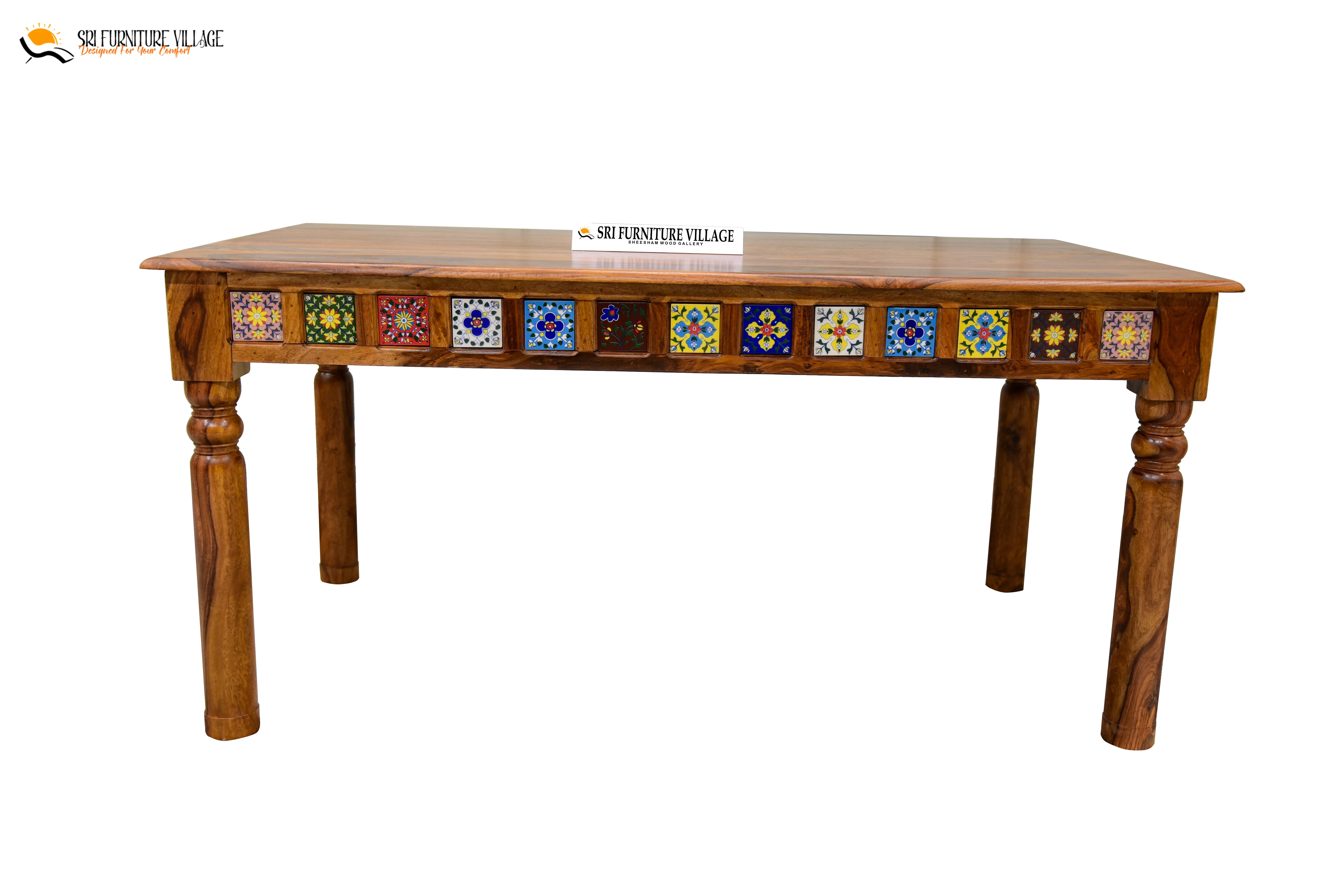 Elem Elegance 4 Seater Dining Table Set (Natural Finish) - 1181