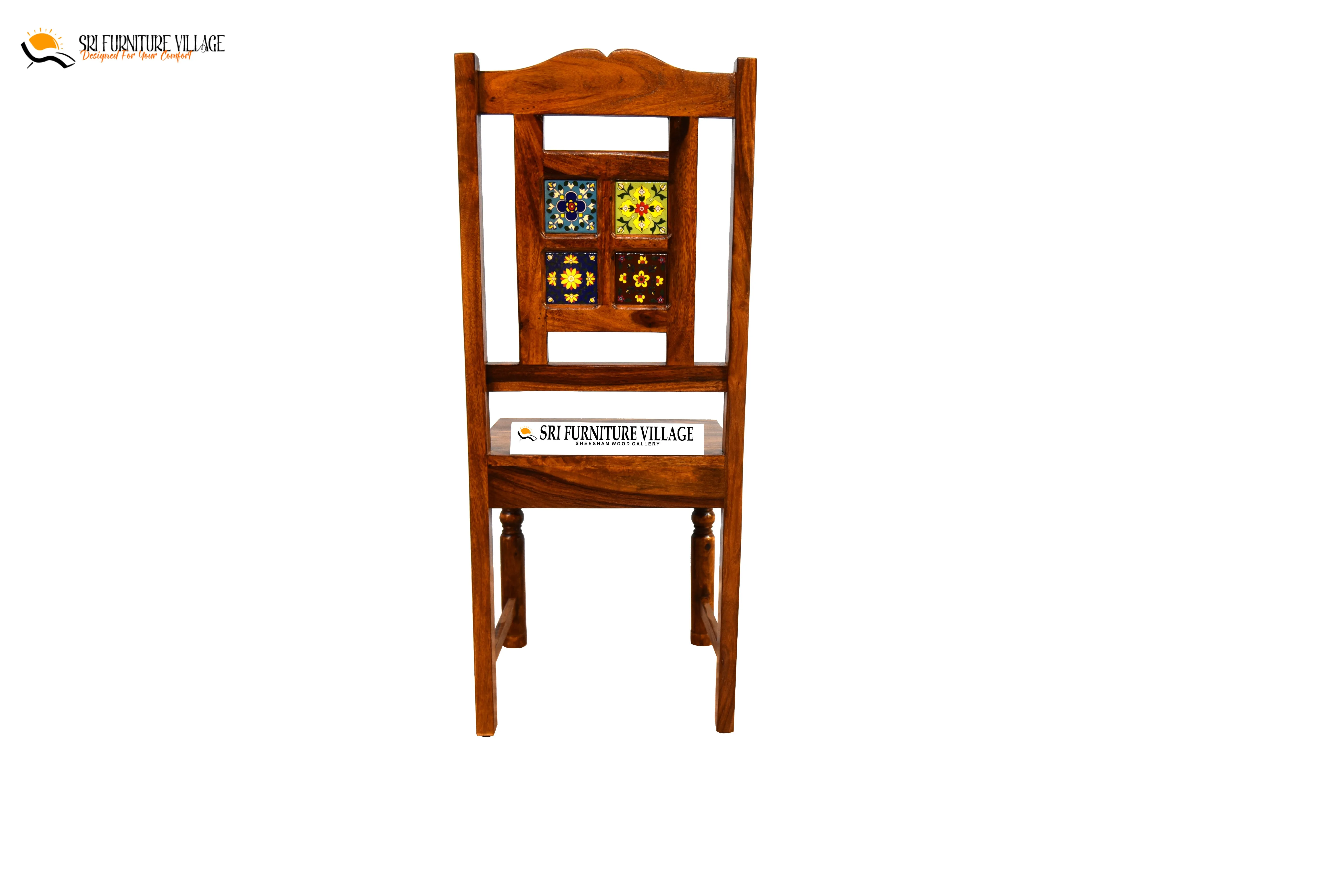 Elem Elegance 4 Seater Dining Table Set (Natural Finish) - 1181
