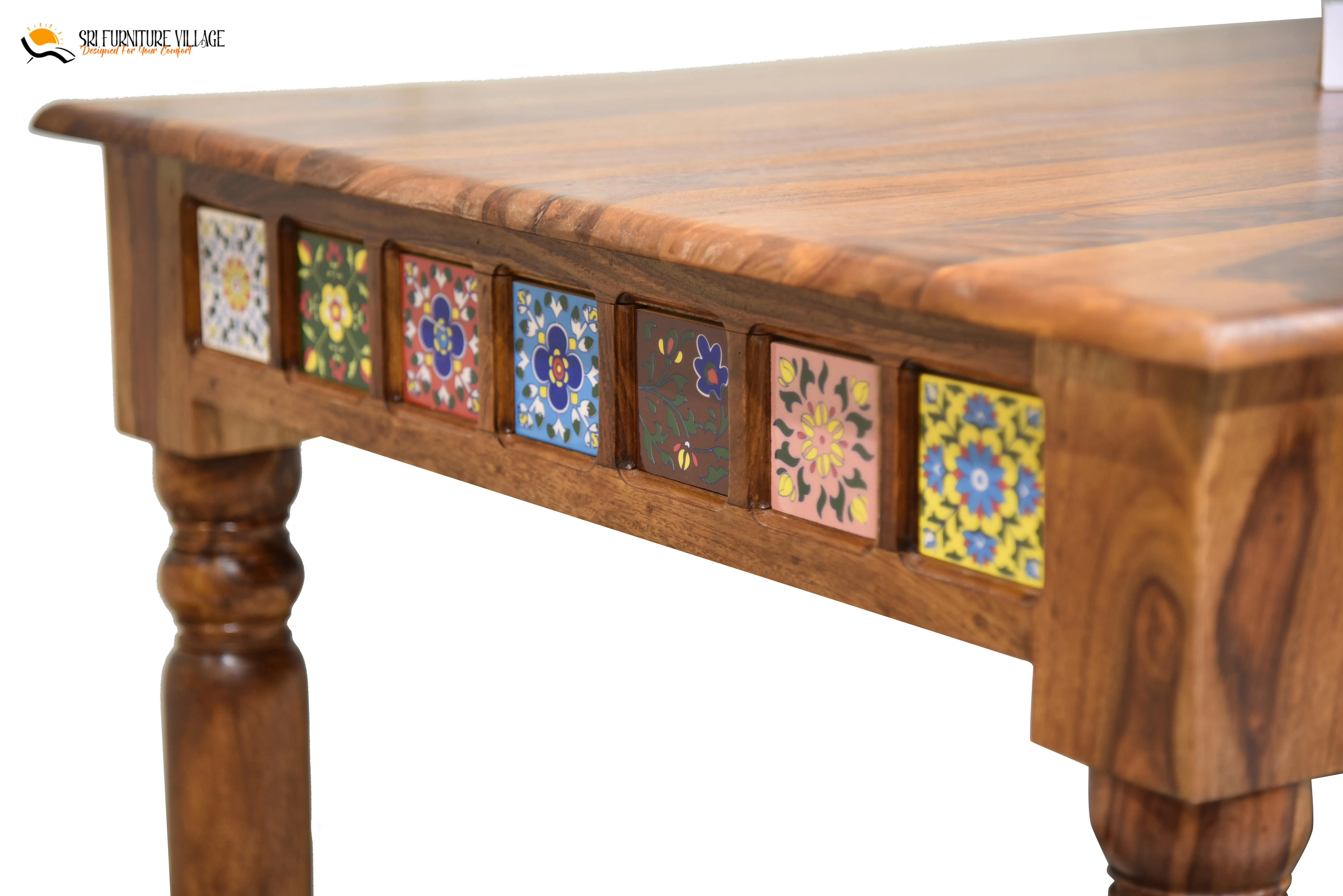 Elem Elegance 4 Seater Dining Table Set (Natural Finish) - 1181