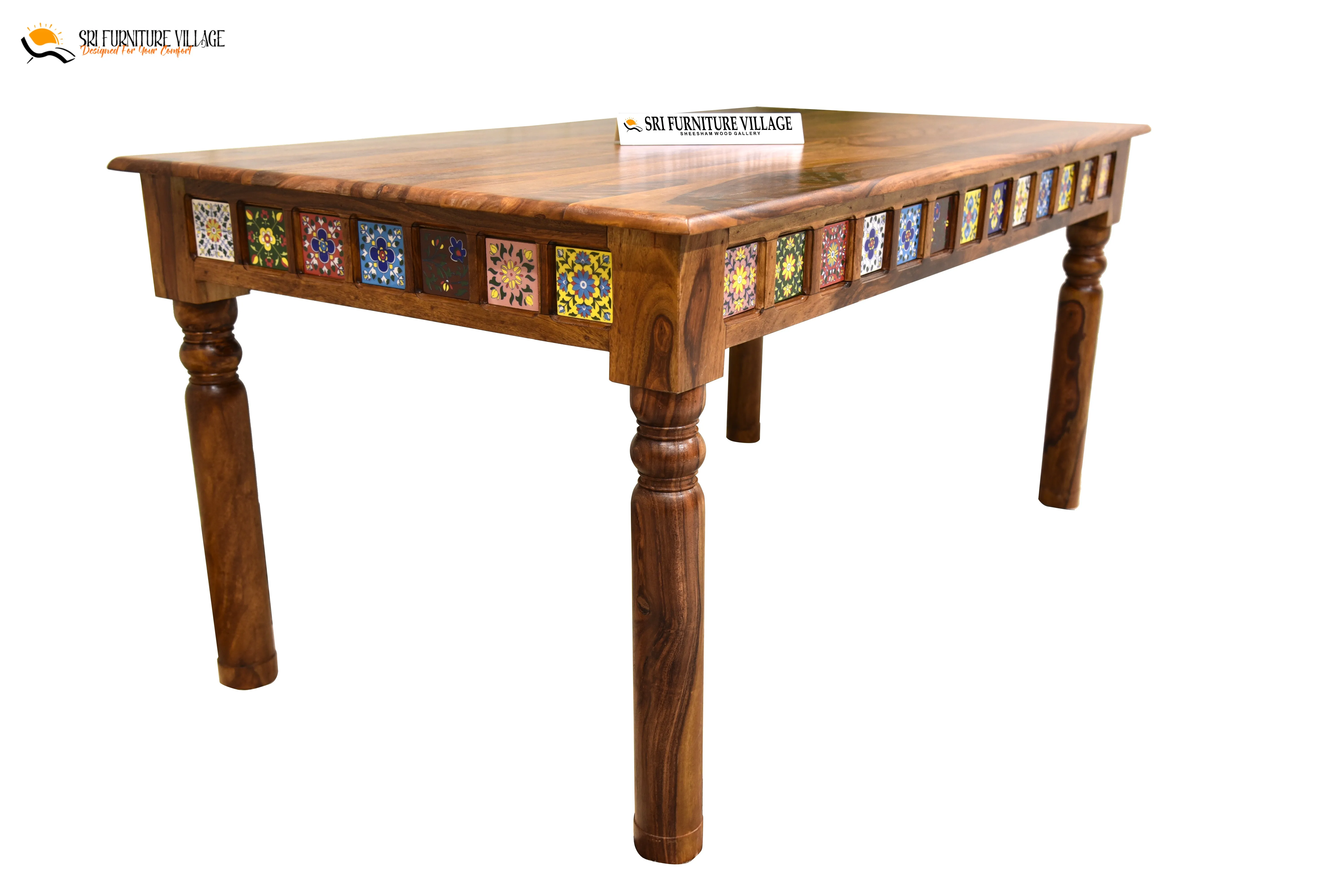 Elem Elegance 4 Seater Dining Table Set (Natural Finish) - 1181
