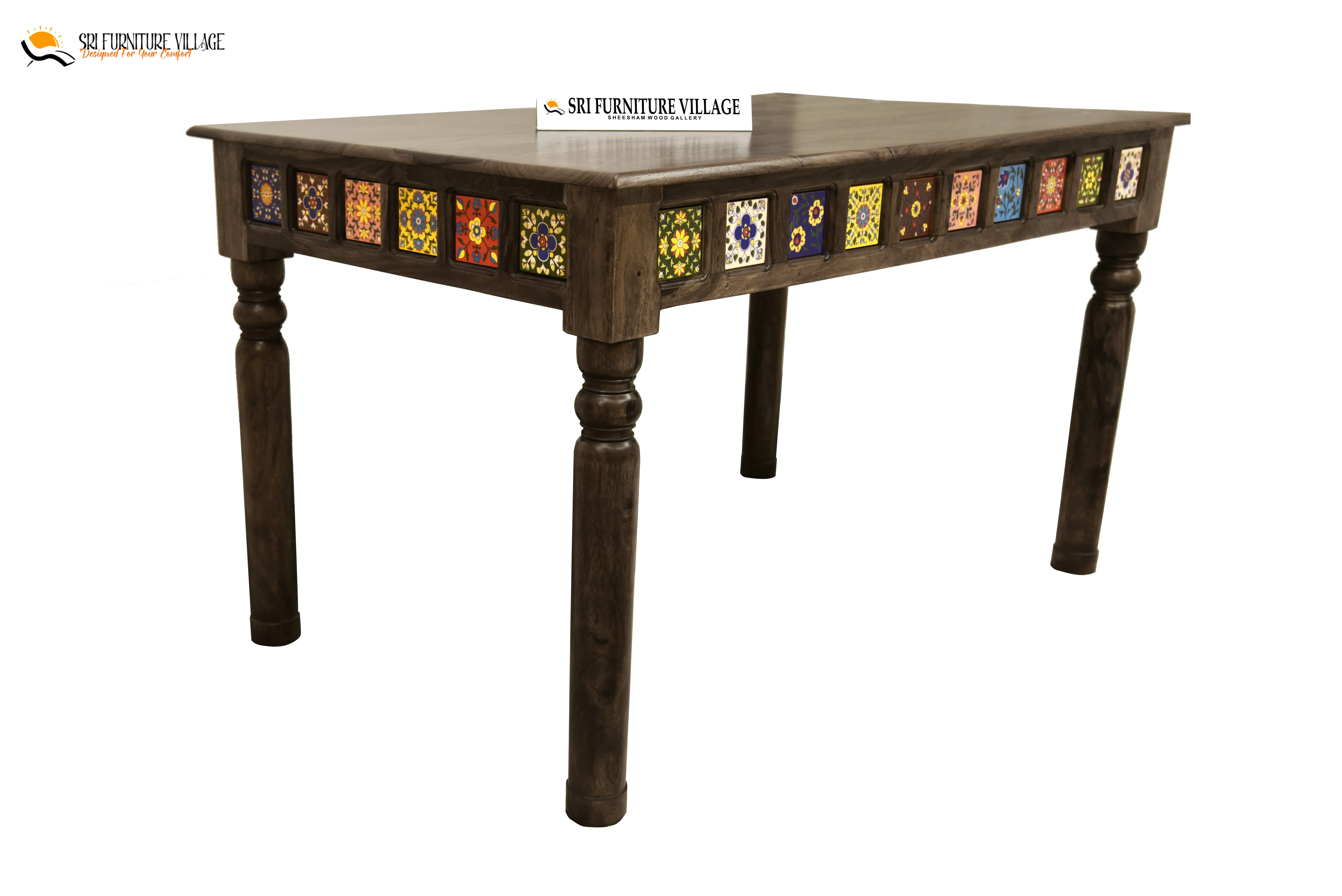 Elem Elegance 4 Seater Dining Table Set (Natural Finish) - 1181