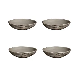 Ellementry Carbon Ceramic Serving Bowl for Soup, Salad, Pasta, Noodle, Maggie, Snacks and Cereal (400 ml) | Microwave Safe | Mixing Bowls for Kitchen | Gifts for Family and Friends- Pack of 4