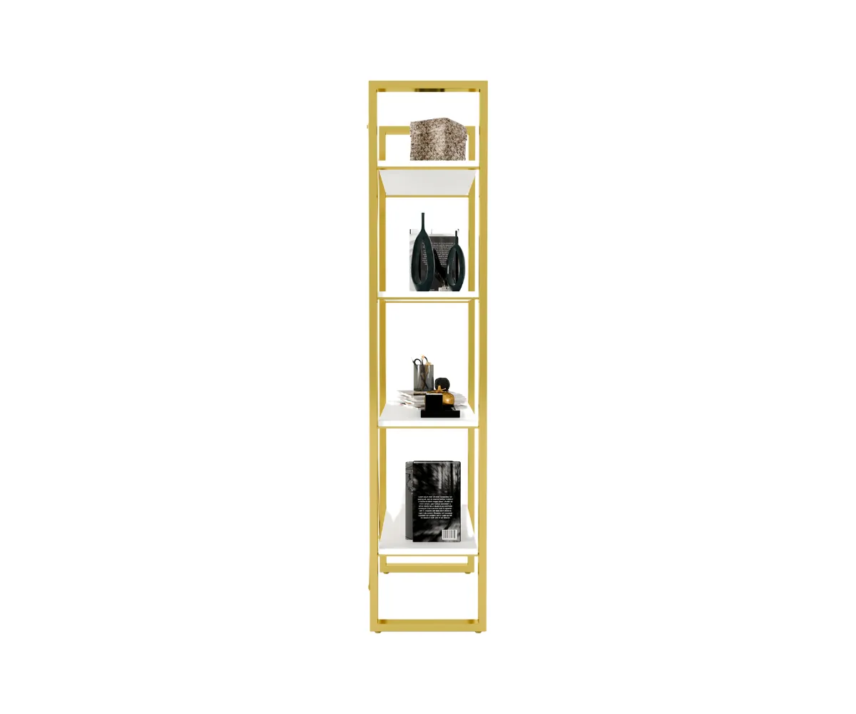 Elysium Wooden And Metal Bookshelf