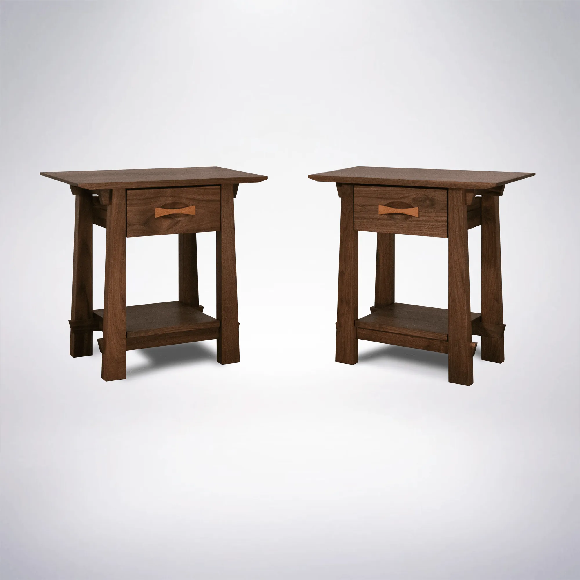 Enso Side Table With Drawer Solid Wood Handmade Organic