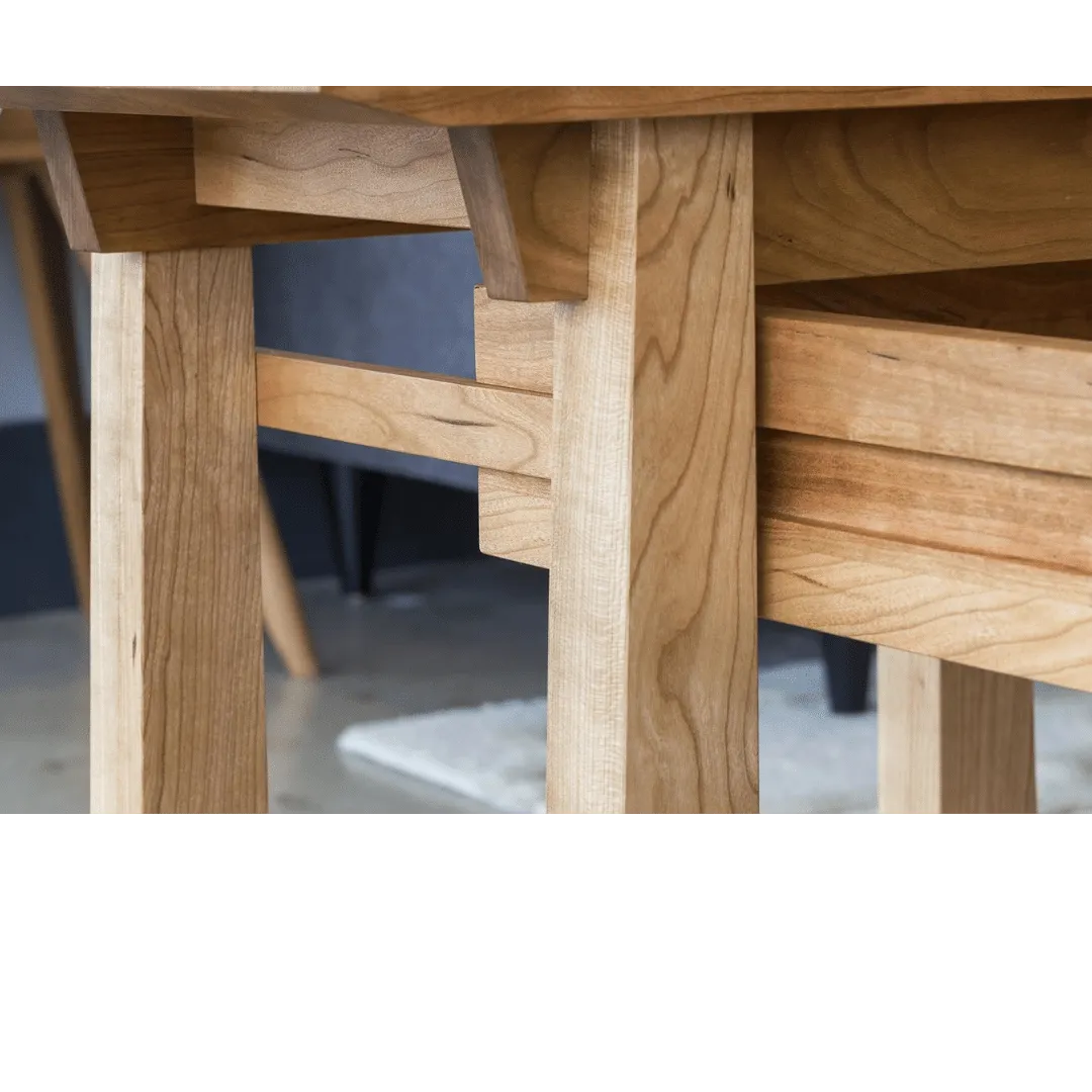 Enso Side Table With Drawer Solid Wood Handmade Organic