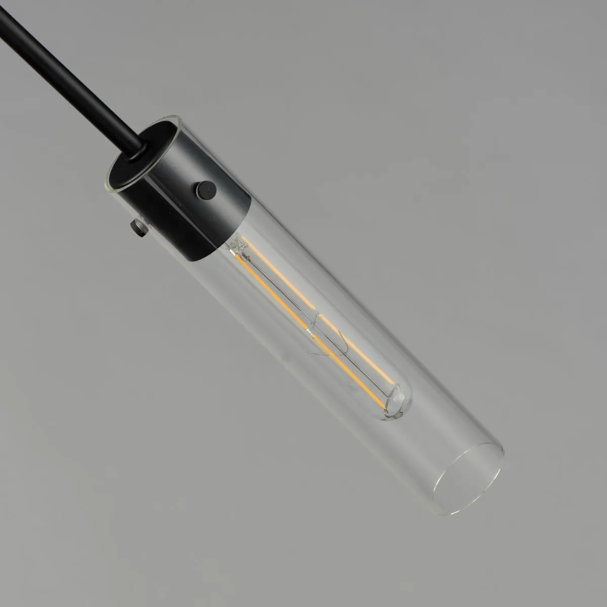 Equilibrium 42 in. 2 Lights LED Pendant Light Black Finish