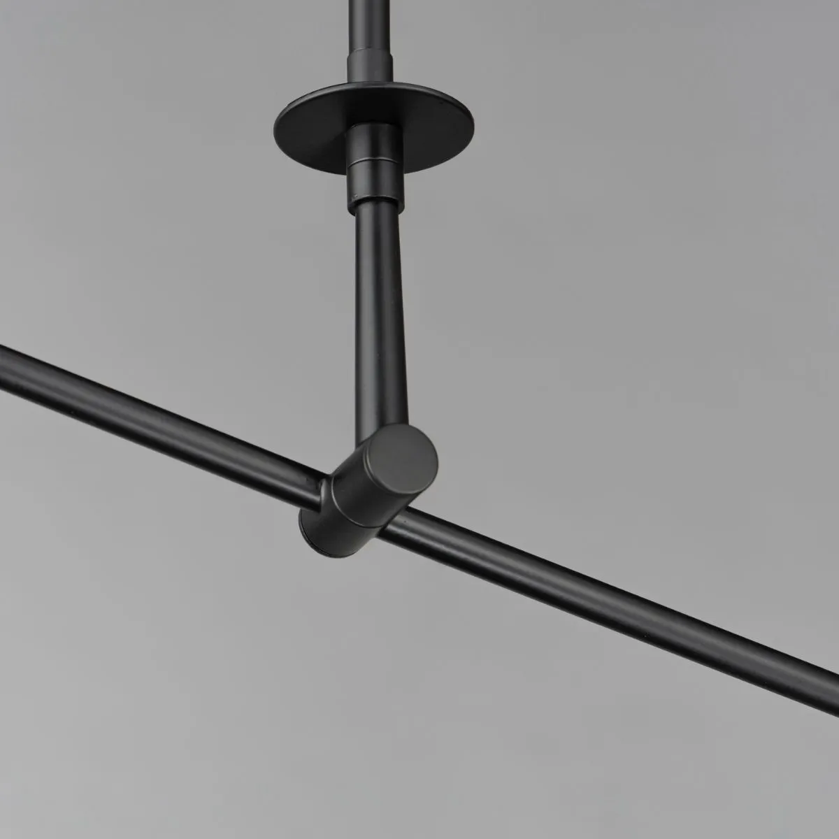 Equilibrium 42 in. 2 Lights LED Pendant Light Black Finish