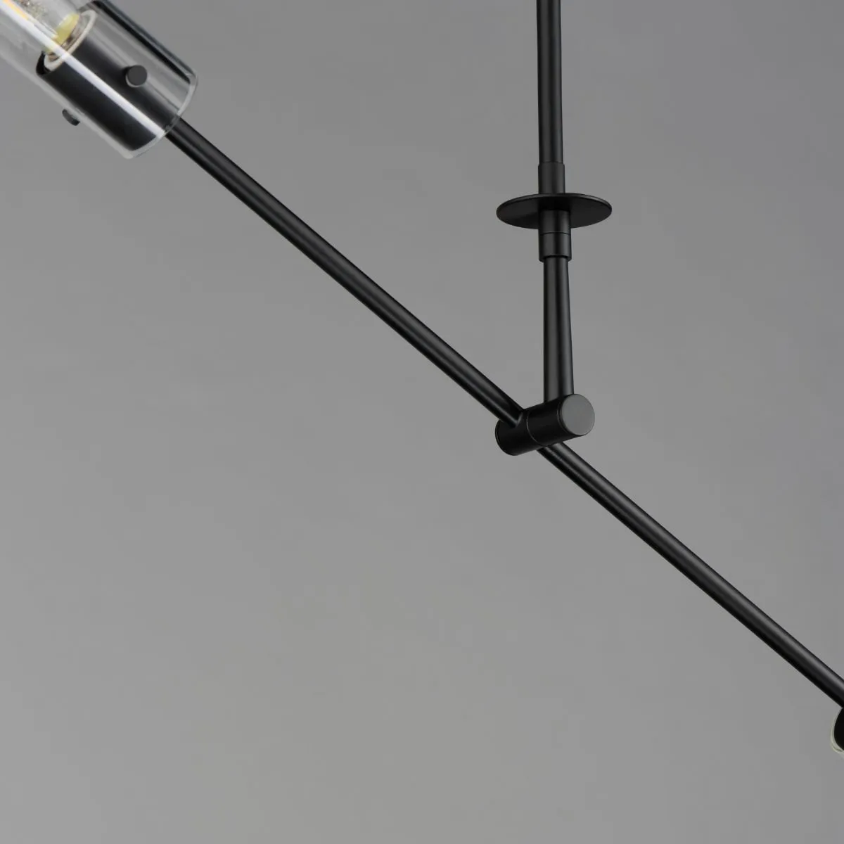 Equilibrium 42 in. 2 Lights LED Pendant Light Black Finish