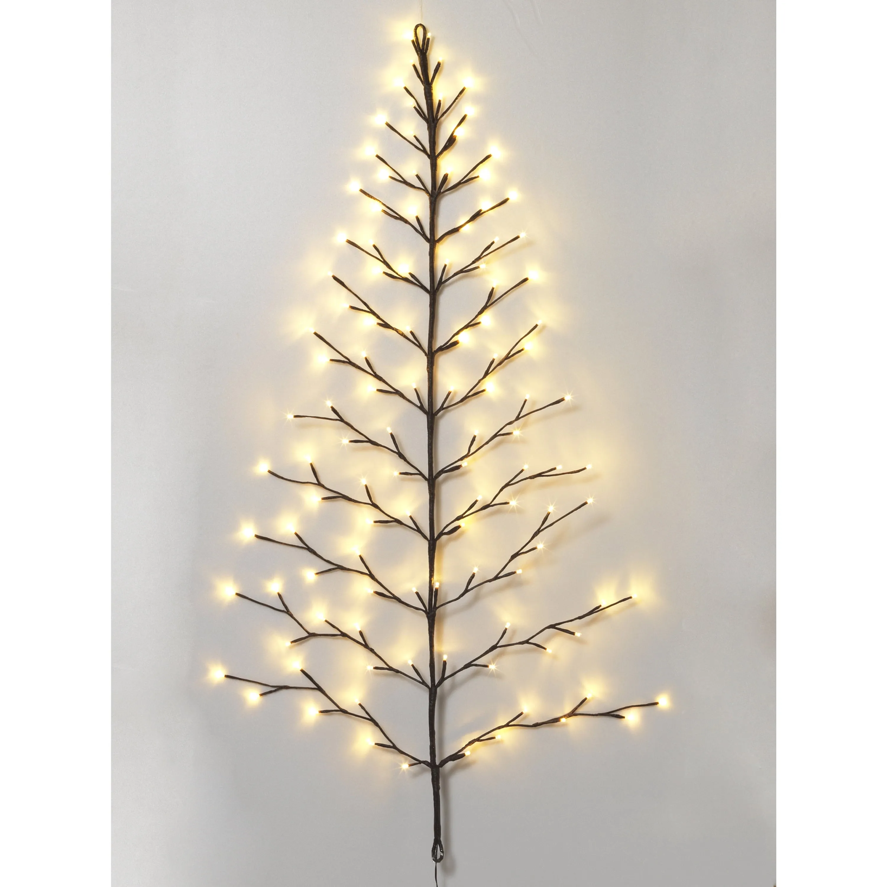 everyday Gerson 4-Foot High Battery-Operated Tree Shape Birch Wall Hanging with Timer Feature
