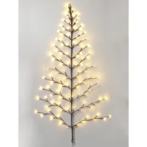 everyday Gerson 4-Foot High Battery-Operated Tree Shape Birch Wall Hanging with Timer Feature