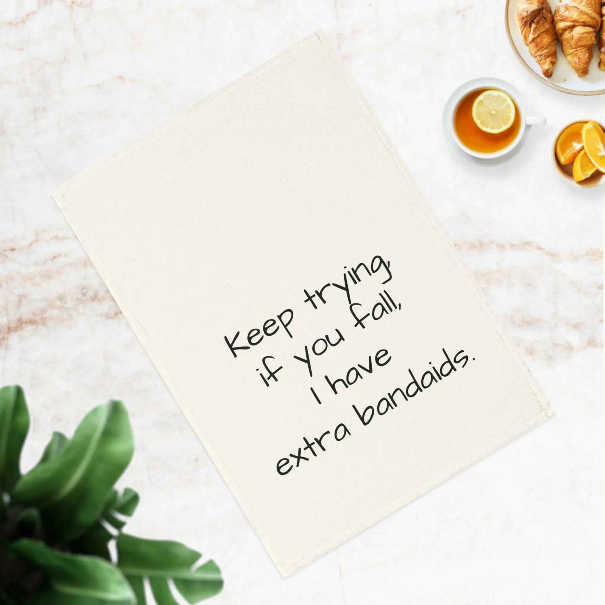Extra Bandaids Cotton Tea Towel