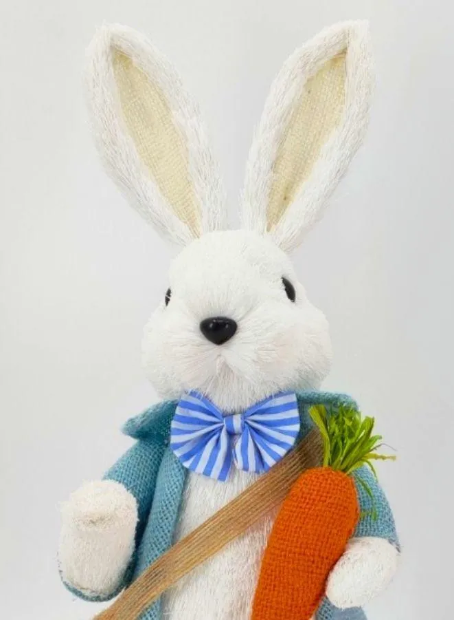 FATIO Easter Bunny Figure Handmade Party and Easter Gift Decoration Home Decor Made with Cotton String (46 cm)