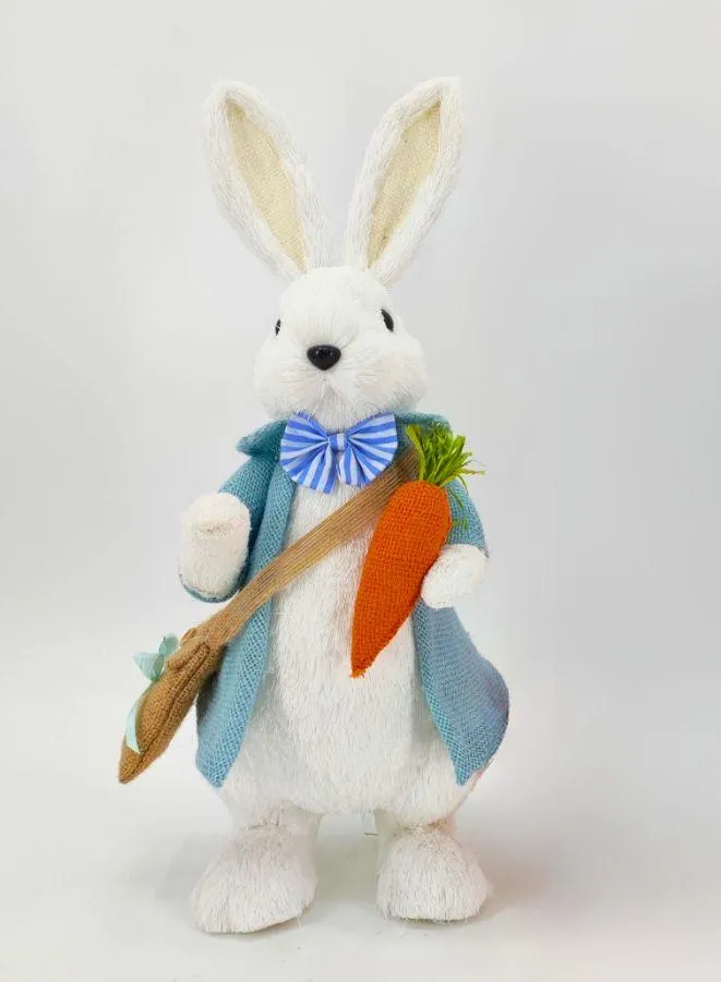 FATIO Easter Bunny Figure Handmade Party and Easter Gift Decoration Home Decor Made with Cotton String (46 cm)
