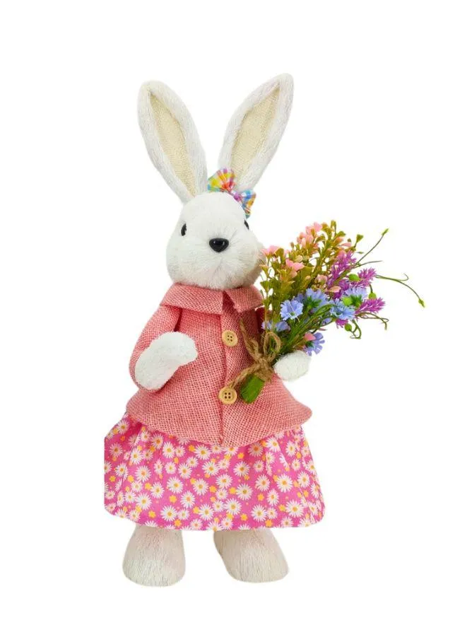 FATIO Easter Bunny Figure Handmade Party and Easter Gift Decoration Home Decor Made with Cotton String (46 cm)