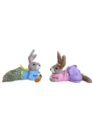 Fatio Easter Bunny Straw Rabbits Ornament Crafts Decoration for Yard Sign Garden, Living Room, Bedroom