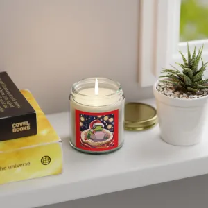 Festive Frog Scented Candle - Coconut Apricot Wax - 4oz & 9oz