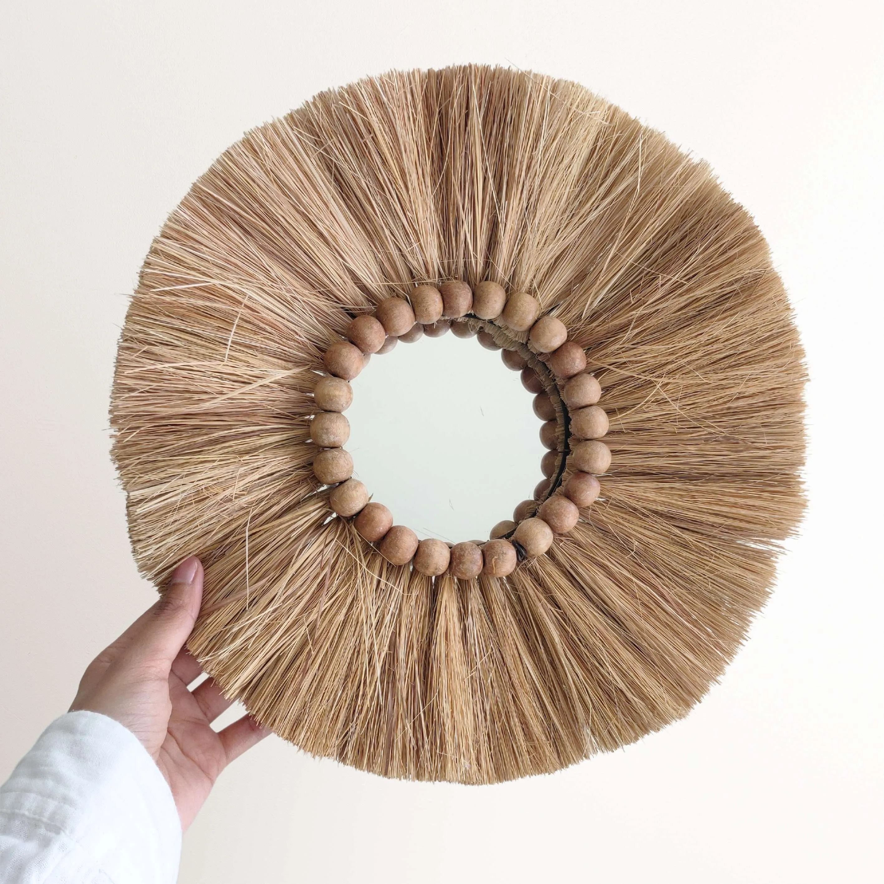 Forest therapy Raffia Wall Mirror