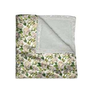 Garden Rose Crushed Velvet Blanket