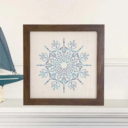 Gradient Snowflake - Framed Sign